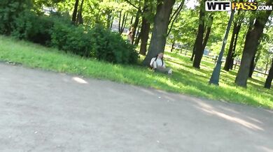 Long haired babe fucked in nature
