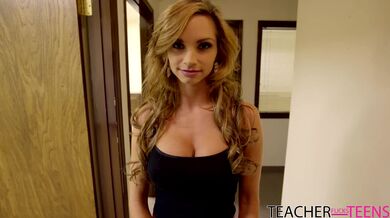 Horny teacher with big boobies got fucked