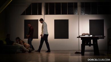 French babe Clea Gaultier in foursome