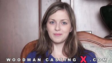 Pornstar Abigaile Johnson's first time on camera at casting