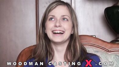 Pornstar Abigaile Johnson's first time on camera at casting