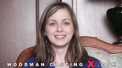 Pornstar Abigaile Johnson's first time on camera at casting