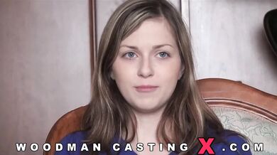 Pornstar Abigaile Johnson's first time on camera at casting