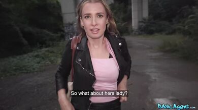 Andie Grey's first public sex and her pussy gets fucked hard