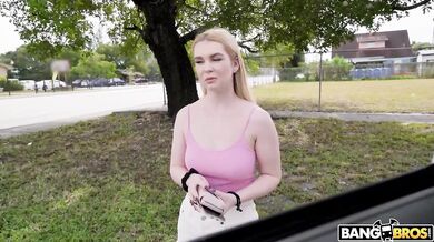 Sexy ass blonde gets her pussy railed in POV by a huge cock