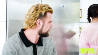 Teen babe with little tits Julia Jame passionately takes a cock in her pussy