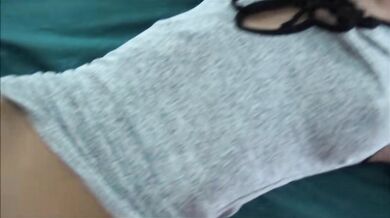 Horny girl has sex during a long-distance call