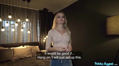 Blonde babe gets fucked in public