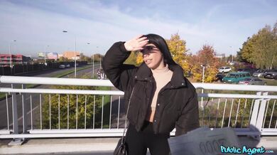 Latina Italian teacher gets a creampie in public