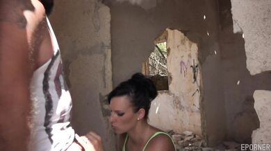 Brunette beauty Sina Velvet's outdoor creampie fantasy