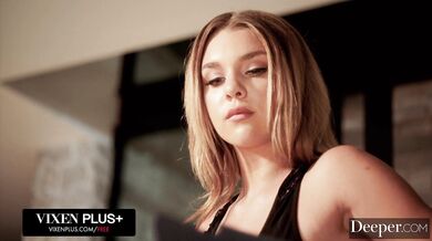 Voluptuous Gabbie Carter gets her hungry holes fucked raw in a massive double-ended spit-roast