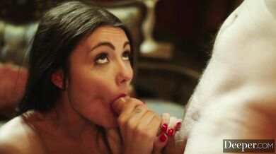 Brunette Adria Rae gets her pussy and ass fucked raw in a double penetration massacre