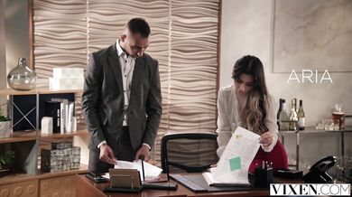 Seductive Aria Lee services her boss with no limits