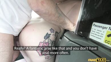 British BBW gets her fat ass pounded in the back of a famous taxi