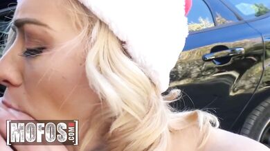 Every inch of Haley Reed screams for a drilling as she teases Chad in her festive gear