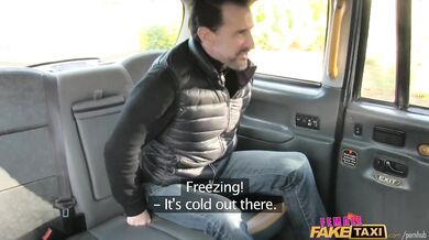 Big thick cock ruins a tight pussy during a risky session in a London cab