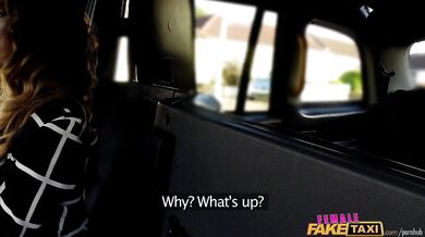Big thick cock ruins a tight pussy during a risky session in a London cab
