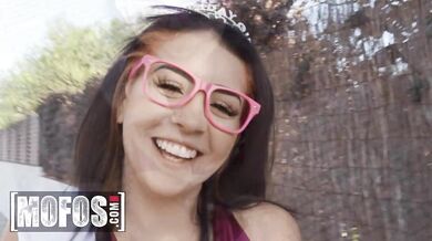 This horny birthday girl takes a high-velocity pounding on the side of the road