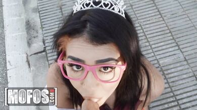 This horny birthday girl takes a high-velocity pounding on the side of the road