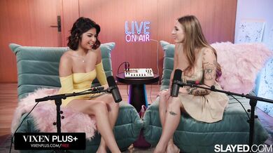 Angel Youngs can't get enough of Hazel Heart's juices in this hardcore licking scene