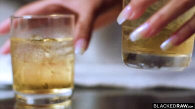 Hot blonde and brunette BFFs team up to devour a massive BBC in this steamy scene