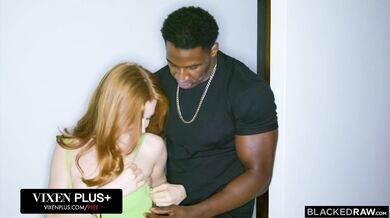 From deep throat to rough pounding, this redhead can't get enough of the BBC