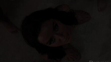 See Vanna Bardot's intense reaction as she is completely sealed with three dicks at once