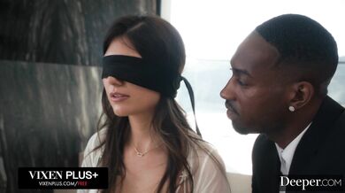 Charlotte Mae experiences the ultimate group session being filled and stretched while blindfolded