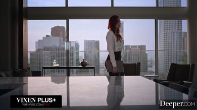 Lena explores her submissive side with a firm hand and a deep thrusting session