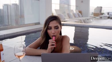 Lena explores her submissive side with a firm hand and a deep thrusting session