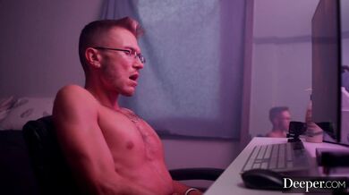 Lena explores her submissive side with a firm hand and a deep thrusting session