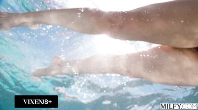 A lucky young lifeguard gets a massive tip from wealthy MILF Sandy Love in the form of wild sex