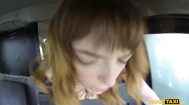 This ginger beauty proves she is an anal queen by handling a heavy drilling in the backseat