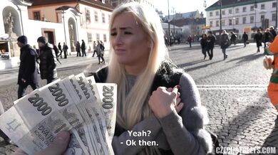 Public pussy stretching with Daisy A on the sidewalk