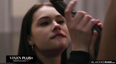 Mila Perez takes every inch of black meat for a messy facial finish