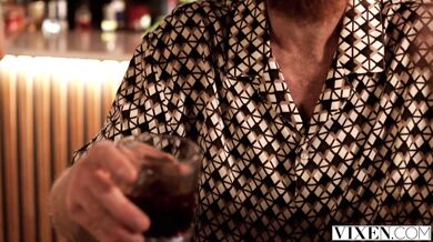Naughty Dolly Orchid begs for a load after a hard bartender fuck