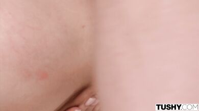 Naughty Eve Sweet loves to show her ass and take a messy facial