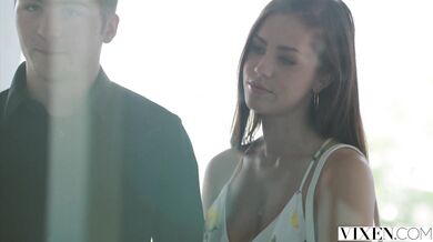 Horny Alina Lopez taking a big cock deep inside her wet shaved cunt