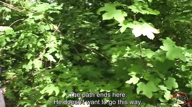 Bambi Bella enjoys a hardcore pussy pounding on the fresh air